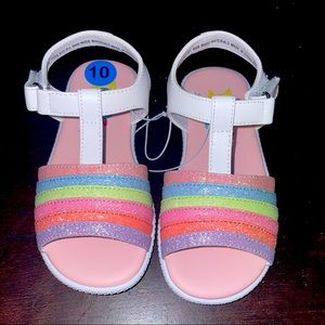 Rachel shoes sandals for girls toddler size 10, rainbow color